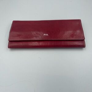 Red Envelope jewelry travel wallet organizer. Felt/suede lined.